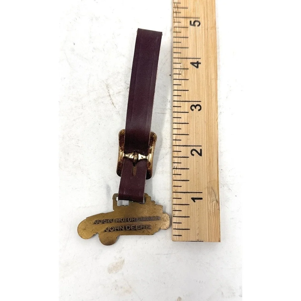 John Deere Model 570 Motor Grader Bronze Watch Fob‎